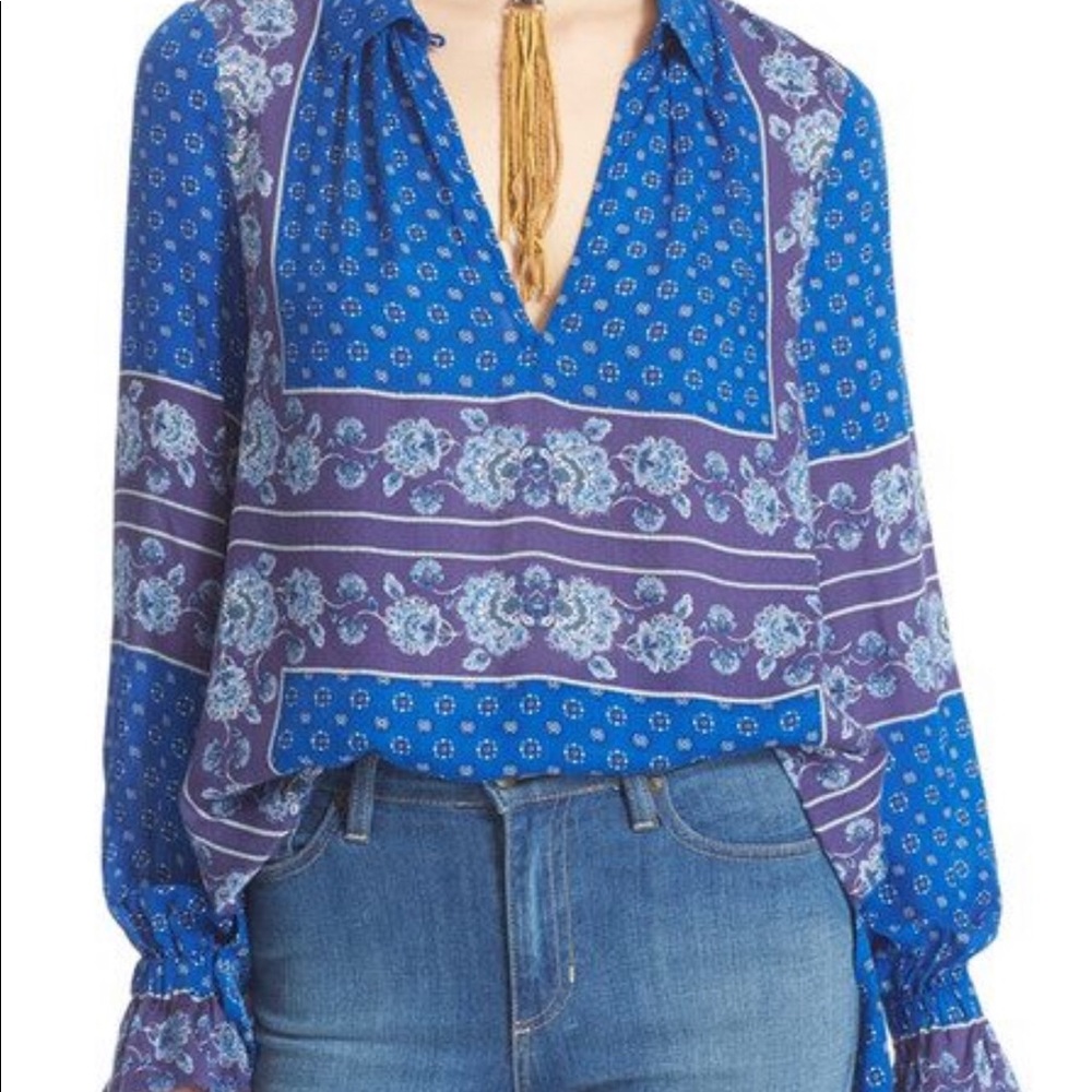 Free People Blue Tunic